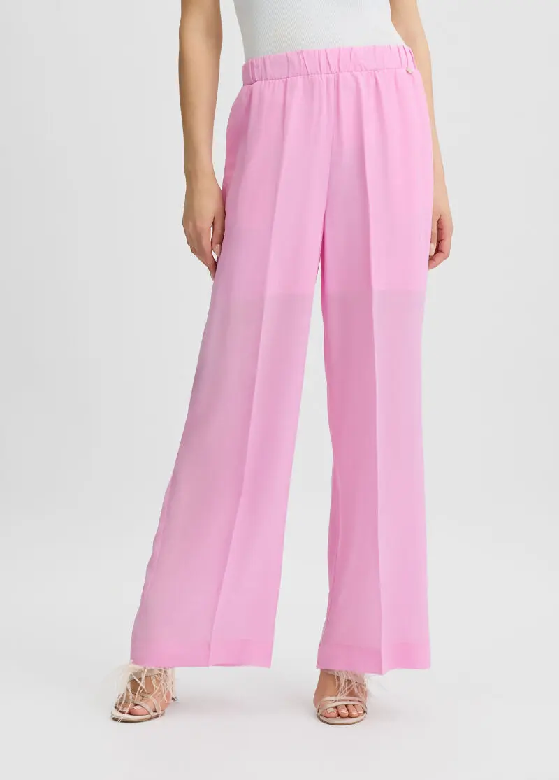 Брюки палаццо из шелка