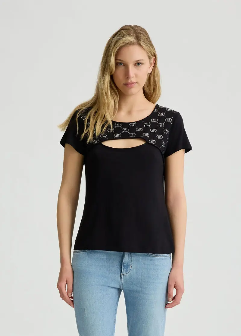 Футболка со стразами Liu Jo Better