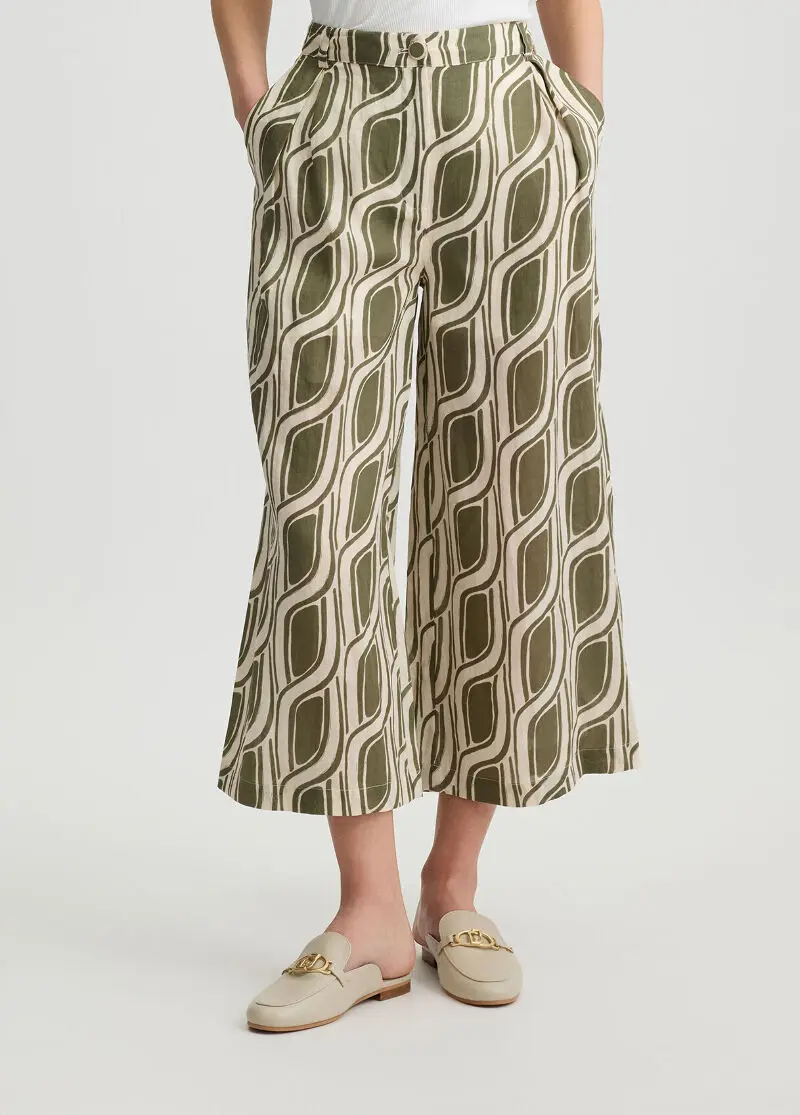 Брюки палаццо из рами