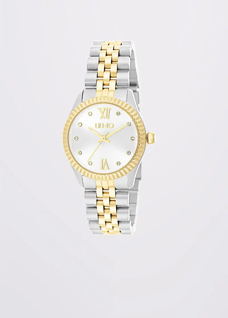 Двухцветные наручные часы из стали