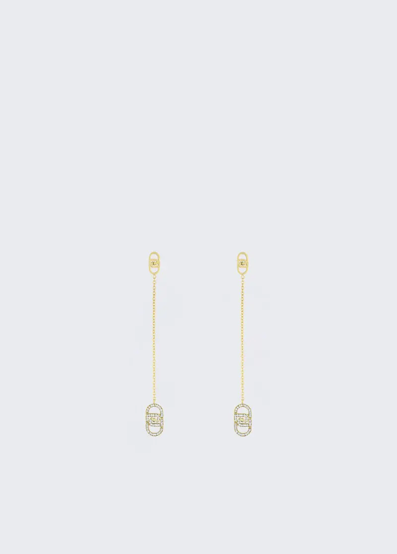 Серьги-подвески с логотипом