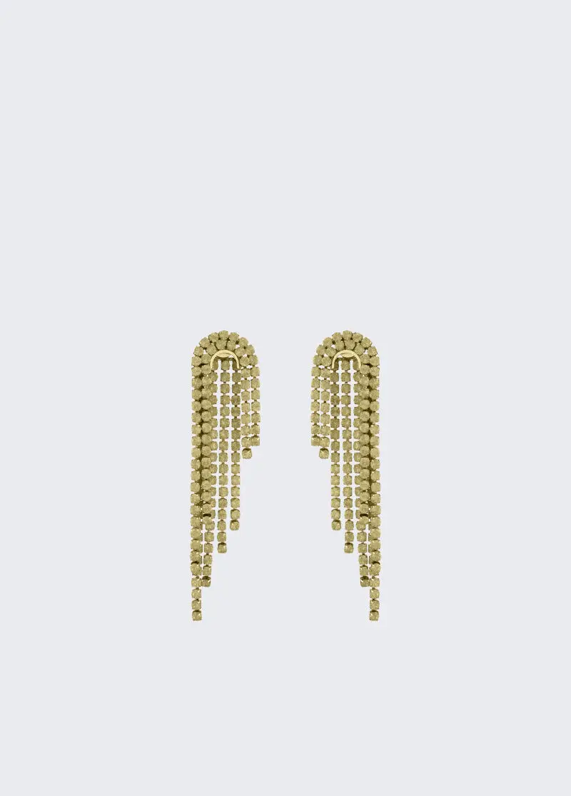 Серьги-подвески со стразами